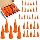 Jowgut 35 Pieces Hydraulic Oil Service Plugs, Universal Industrial Silicone Rubber Hose Plugs, 3 Sizes Drip Proof Tapered Stopper Plug Kit for Irrigation Oil Pipes Heavy Equipment Oil Port