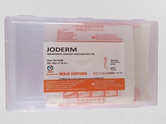 JOMED Waterproof & Transparent Film Dressings with pad, size : 10x10cm, box of 05 pcs (B0D5VG7YNV) Amazon Price History, Amazon Price Tracker