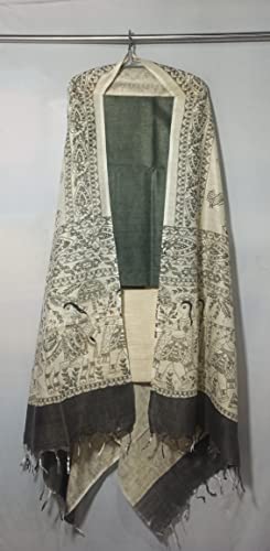 Image of ZERATEX Cotton Silk Hand Crafted Unstitched Suit Set for Women with Dupatta | Cotton Silk Salwar Suit Dress Material for Women & Girls | Top - 2.5 M, Bottom - 2.50 M & Dupatta - 2.5 M