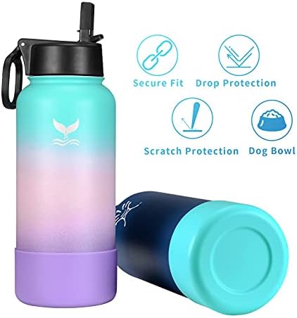 Vmini Protective Silicone Boot, Compatible with Hydro Flask and More Water Bottles, Anti-Slip Bottom Sleeve Cover 12-40 oz