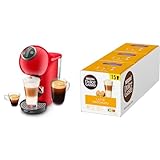 NESCAFÉ DOLCE GUSTO Krups KP3405 Genio S Plus Capsule Machine | Espresso Boost, 15 Bar Pump Pressure | 0.8 L Water Tank | 1500 Watt | Colour Red mit Latte Macchiato
