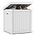 ZYJOYY 51 Gallon Resin Deck Box, Outdoor Storage Box Waterproof for Patio, Garden, Pool, and Deck, Storage Solution for Cushions, Tools, Delivery Packages, White
