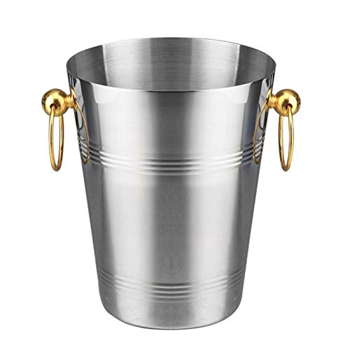 ijsemmer Roestvrijstalen bar Ice Bucket Twee handgrepen Champagne