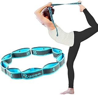 SONGSU Elastic Stretch Strap, Stretching Out Strap for Physical Therapy with 8 Loops, Yoga