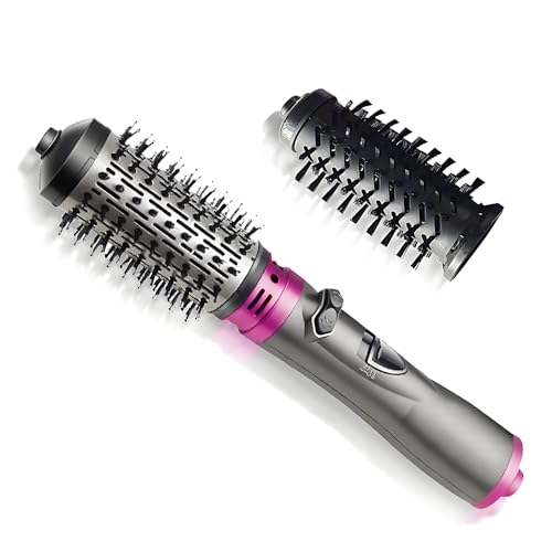 Cepillo Giratorio Secador de Pelo con 2 Cepillos Intercambiables