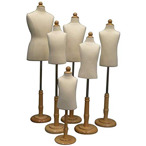 Child Unisex Kids Half Body Pinnable Dress Form Infant 6 Month Old Mannequin Torso With Wooden Base And Neck Top #TOP1