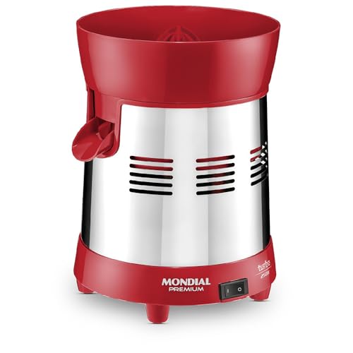 MONDIAL Extrator Turbo Premium, Vermelho/Inox, 250W, Bivolt - E-24