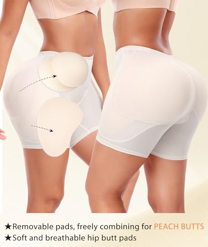 POP CLOSETS Women Hip Padded Booty Lifter Shapewear Thicker Enhancer Removable 4 Pads Control Panty for Bigger Butt4