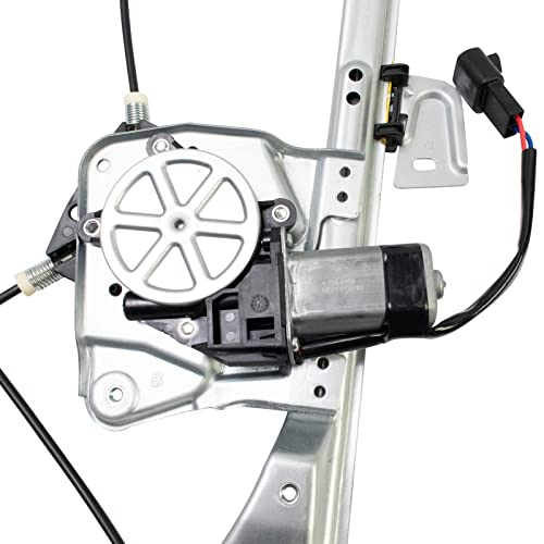 Image of TRQ Front Right Power Window Regulator & Motor Assembly Passenger Side Compatible with 1999-2004 Oldsmobile Alero 1999-2005 Pontiac Grand Am GM1351122