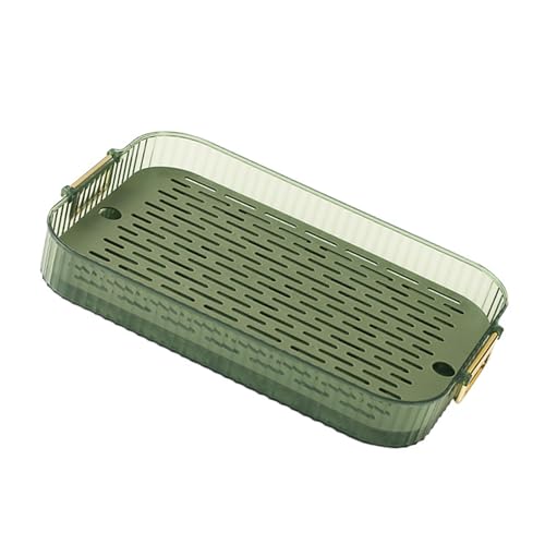 Bandeja de drenaje de doble capa SIXRUN con base portátil para juego de té y platos 2