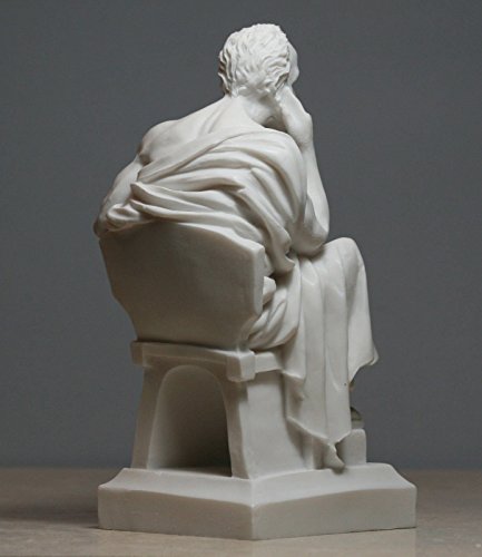 Estatua de Sócrates en Alabastro 17 cm miniatura 2