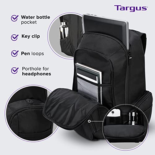 Targus-Laptop-Backpack-for-Laptops-up-to-16-inches-Water-Resistant-Travel-Backpack-for-Business-Commuters-School-Bag-College-Computer-Backpack-for-MenWomen-Large-Backpack-Travel-Gifts-Black-CVR600
