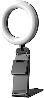 JEWEDECO Luz De Preenchimento De Clipe Para Telefone Celular Luz De Anel Para Selfie Para Mesa De Telefone Luz De Anel Para Telefone Luz De Vídeo Para Montagem Em Mesa Suporte De Luz De