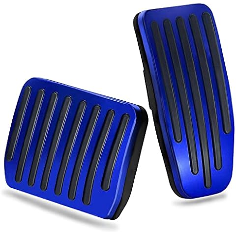 Kdely Pedals for Tesla Model 3 and Model Y Accessories, Pedal Pads Non-Slip Accelerator Brake Pedal Cover Aluminium Pedal Caps Foot Pedal Pads - Blue Cover