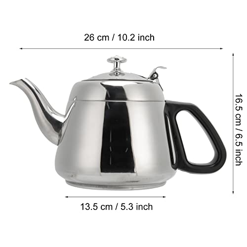 Théière inox 2L anti-brûlure grand format pour infusion propre