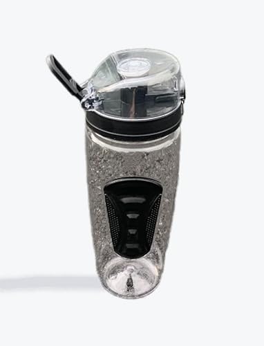 Botella de agua deportiva, tapa superior abatible y doble agarre antideslizante, sin BPA, 32 onzas disponible en Yaxa Peru