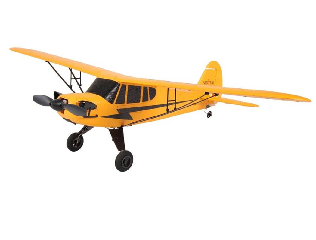 Kootai A505-M2 J3 CUB 505MM BRUSHED 3CH w/GYRO EPP RTF - MODE 2 RC Plane, Yellow