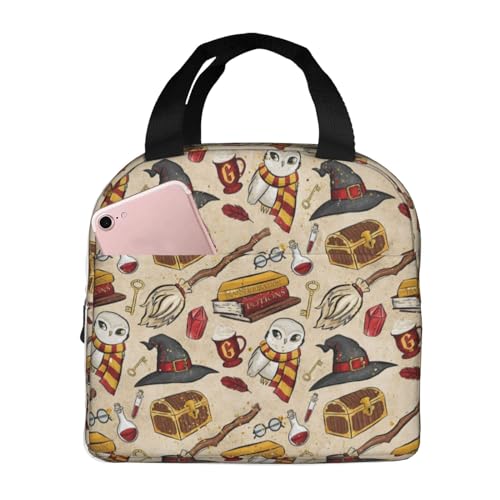 Image of Cartoon Cute Lunch Bag Reusable Portable Lunch Box Picnic Bag Shopping Bag Movie Portable Fruit Rice Bag Snack Storage Bag