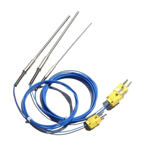 Termopar tipo K blindado de 1,5 metros con sonda flexible para alta temperatura