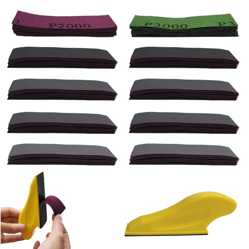 100Pcs Micro Detail Sander Paper Kit Wet Dry Sandpaper 320 400 60...