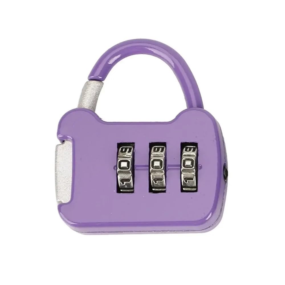 Suitcase Locks, 3-Digit Combination Password Padlock for Luggage, Multicolor(Purple)