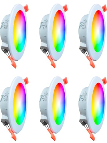 Image of 10W 7 in 1 Multicolor LED Ceiling Down Light | Round Concealed Ceiling Light Pack of 6