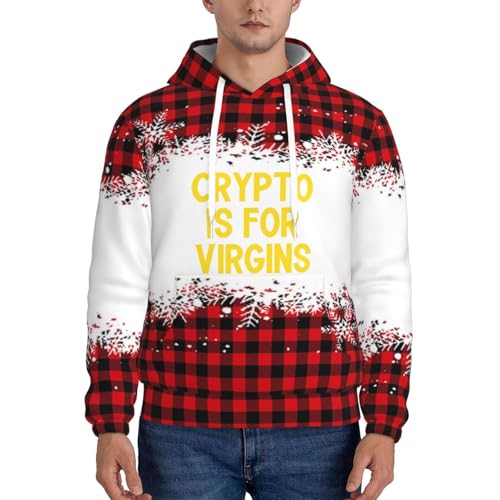 Men'S Hoodies Crypto Is For Virgins Hoody Lightweight Fleece Warm Pullover Hooded Sweatshirts, - Image 8