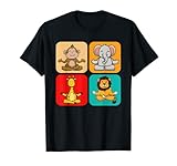 Retro Yoga Animals I Kids I Zen I Meditate I Yoga T-Shirt