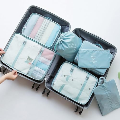 Image of 7pcs Set Luggage Carry On Suitcase Packing Cubes | Luggage Packing Organizers for Travel Accessories