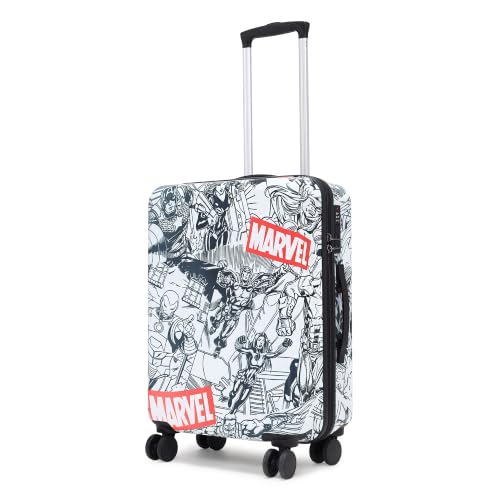 Image of NOVEX Marvel Original Avengers Kids Trolley Bags for Travel | Black, 18-Inch Polycarbonate Luggage | Kid Spinner Luggage /Suitcase with 4 Wheel - 360 Rotating | Unique Bags for Cute Kids