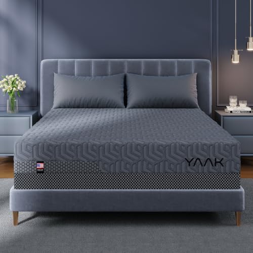 Yaak 14 Inch Queen Memory Foam Mattress, Cooling G...