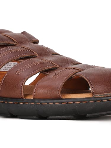 Image of Hush Puppies Men's NW Track Fisherman E Dark Brown Sandal-13 Kids UK (8644870)