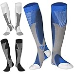 Gcbiger Compression Socks (3 Pairs) for Men Circulation 20-30 mmhg Medical Compression Stockings Women Nursing