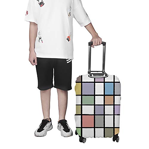 Housse de protection valise lavable motif géométrique accessoire bagage voyage