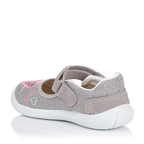 Zapy AB71660 Merceditas Lona Corazon NIÑAS Gris 26 Cover