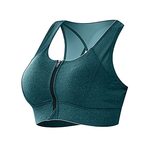 Brassière de sport vert foncé pour séances de yoga et gym en salle