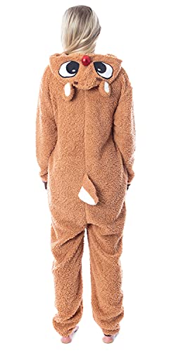 Seven Times Six Rudolph The Red-Nosed Reindeer Adult Sherpa Fleece Union Suit Pajama One-Piece (Rudolph, X-Large)4