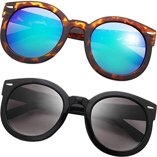 The Fresh Women's Designer Inspired Oversized Round Circle Sunglasses Retro Fashion Style
