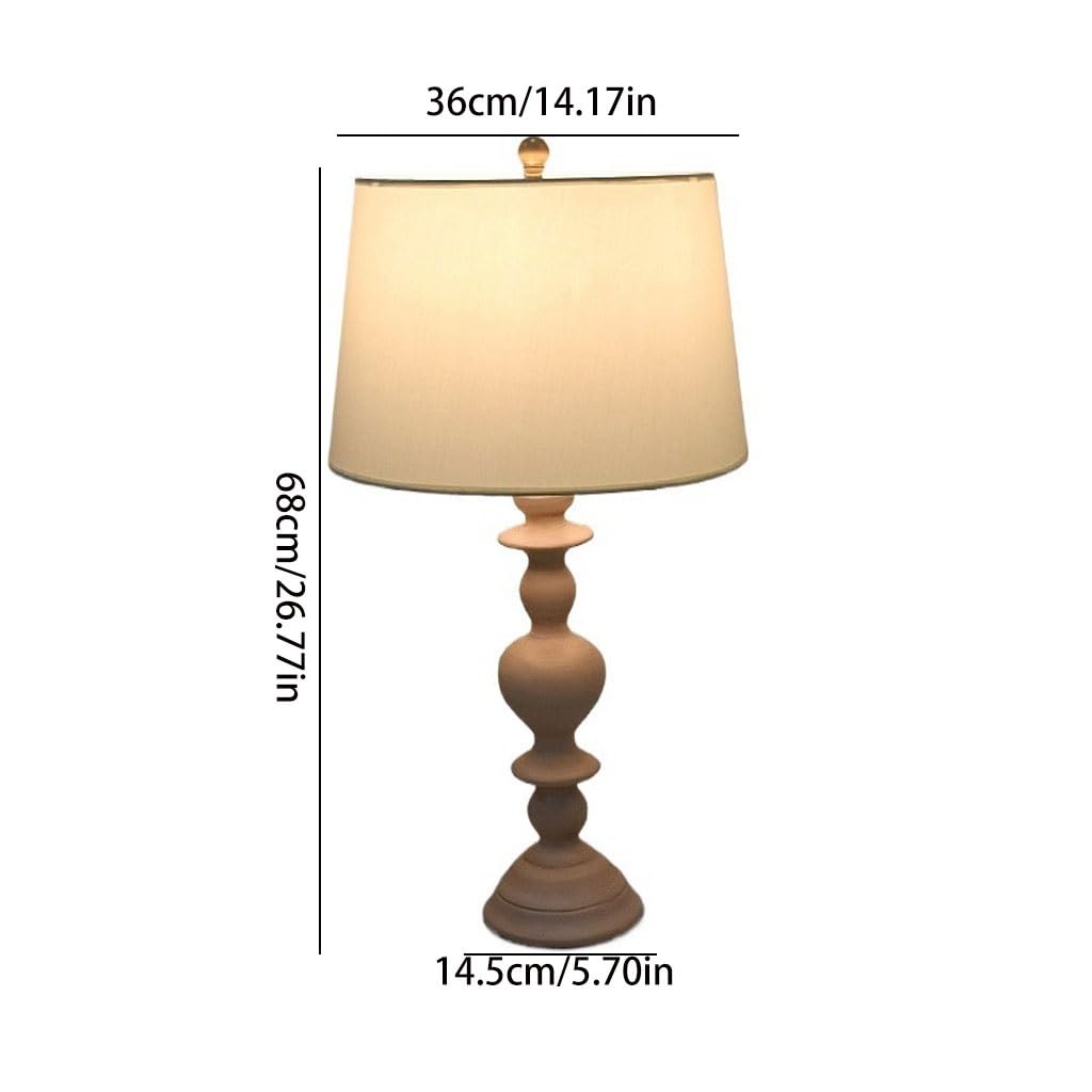 Lampka nocna dekoracyjna lampa stołowa chińska żywica retro tkanina lampa stołowa kreatywny salon sypialnia hotel willa dekoracyjna nowoczesna lampa dekoracyjna dla Zuhause(B)