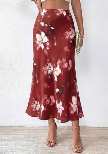 Image of BTFBM Satin Skirts for Women Trendy 2026 Summer Fall