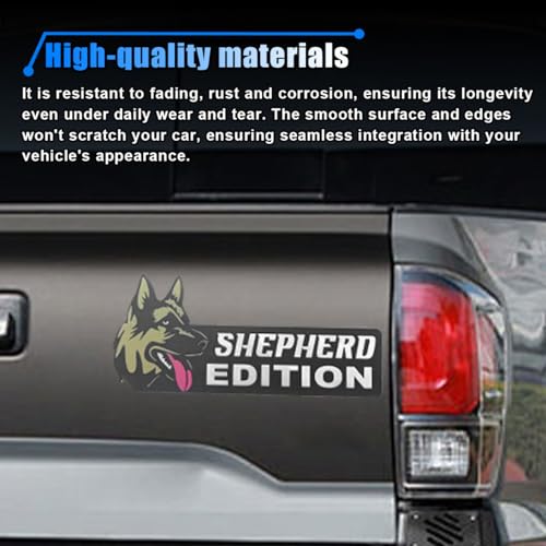 Image of Dog Edition Badge for Car, 3D Laser Cutting Animal Car Emblem, Funny Cute Dog Badge Car Decals Sticker, Acrylic Bumper Sticker Auto Exterior Decoration Emblem for Car Truck (German Shepherd Dog)