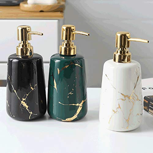 Gooffy Shower Pump Ceramic Soap Dispenser For Bathroom Kitchen Countertop Lotion & Liquid Dispenser Soap Bottle Soap Pump Marble 14.1Oz Soap Dispenser Pump Soap #TOP1
