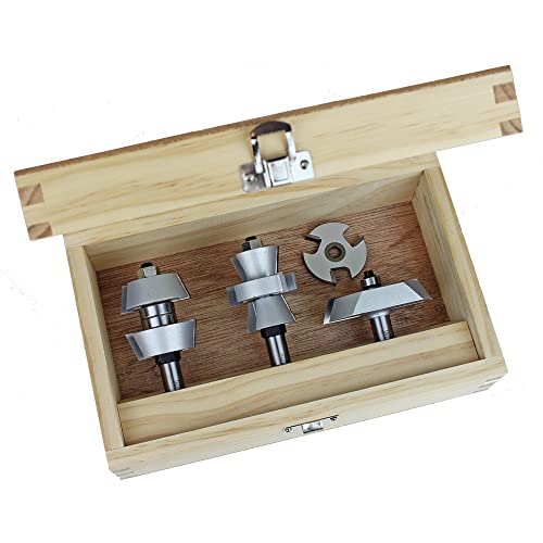 Infinity Cutting Tools 3-Pc. Modern Shaker Entry & Passage Door Making Router Bit Set| Carbide Tip | Heavy-Duty | for Handheld Or Table Mounted Wood Router
