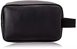 Calvin Klein Jeans Trousse de Toilette avec Logo en Relief, Accessoire de Voyage-Portefeuille à Triple pli Homme, Schwarz, Taille Unique