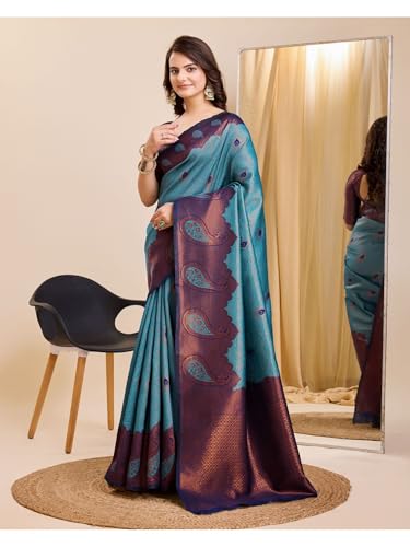 Image of Avantika Fashion Women's Kanjivaram Soft Silk Banarasi Sarees With Blouse Piece For Women
