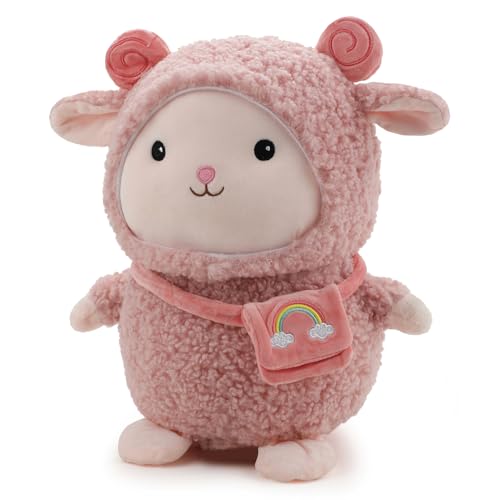 Image of Pink Sheep Soft Toy for Kids with Cute Hug-Friendly Plush for Babies, Toddlers & Children Safe, Lightweight & Easy to Clean (40CM)