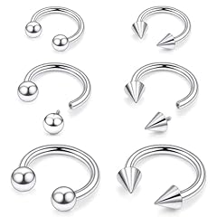 6pcs,14g,ball+spike,silvertone