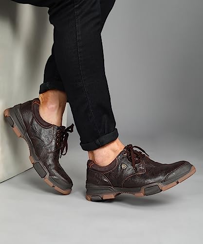 Image of Buckaroo: Anaiya Genuine Leather Brown Casual Shoes for Mens