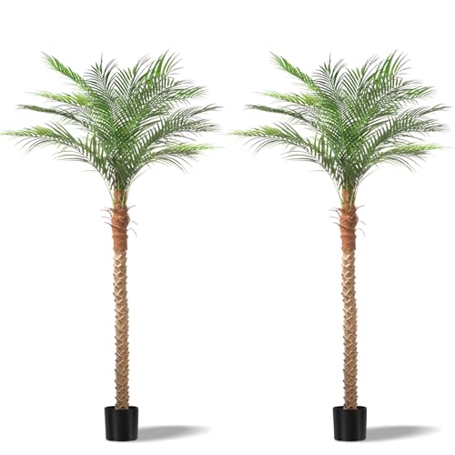 Artificial Phoenix Palm Tree 7ft Tall 2 Set – Large...