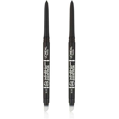 L'Oreal Paris Infallible Never Fail Eyeliner, Black, 2 Count